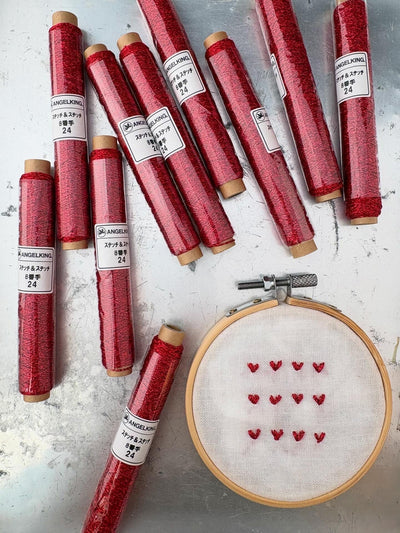 【ひとり手芸部】ハート❤ハート　簡単ハート刺繍のやり方
