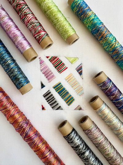 【ひとり手芸部】マルチカラー刺繍糸＜バリエ＞を刺繍してみた。