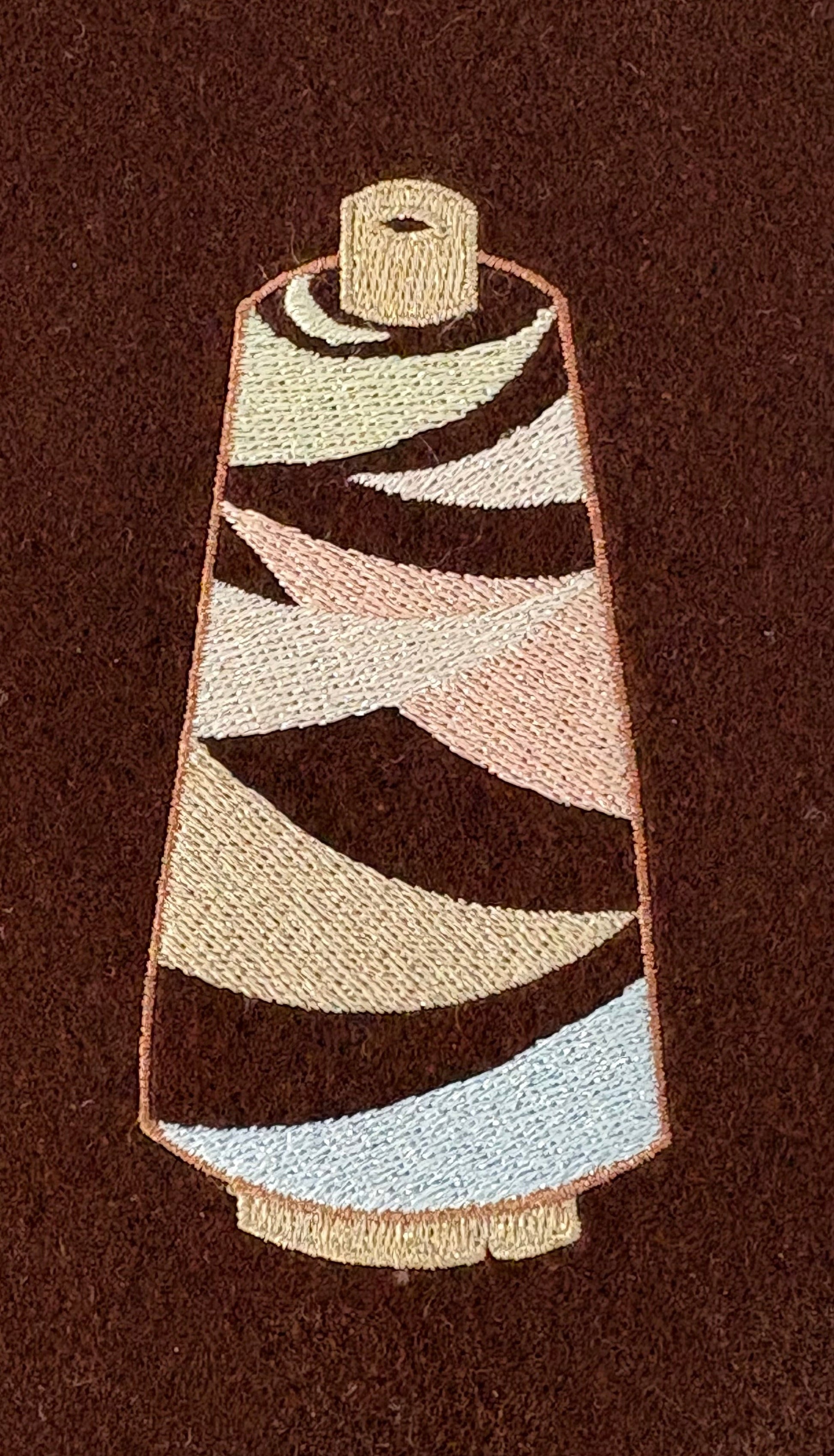 ミシン刺繍糸 ラメステージ刺繍サンプル　エンゼルキング