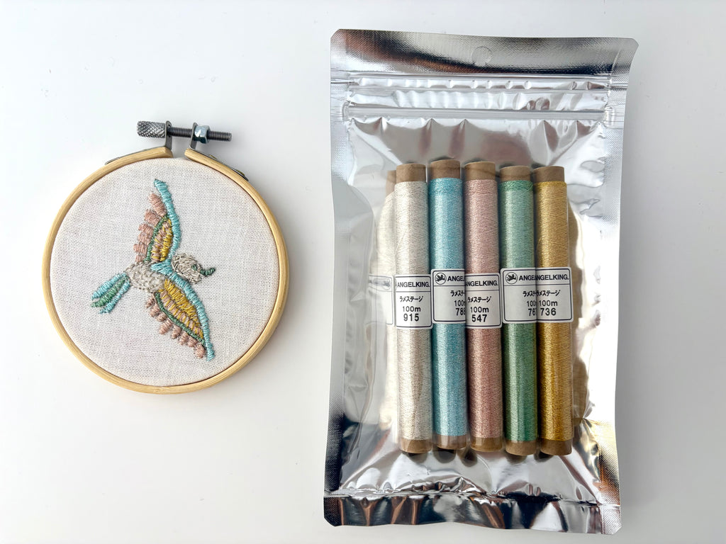 ラメステージセットと刺繍サンプル