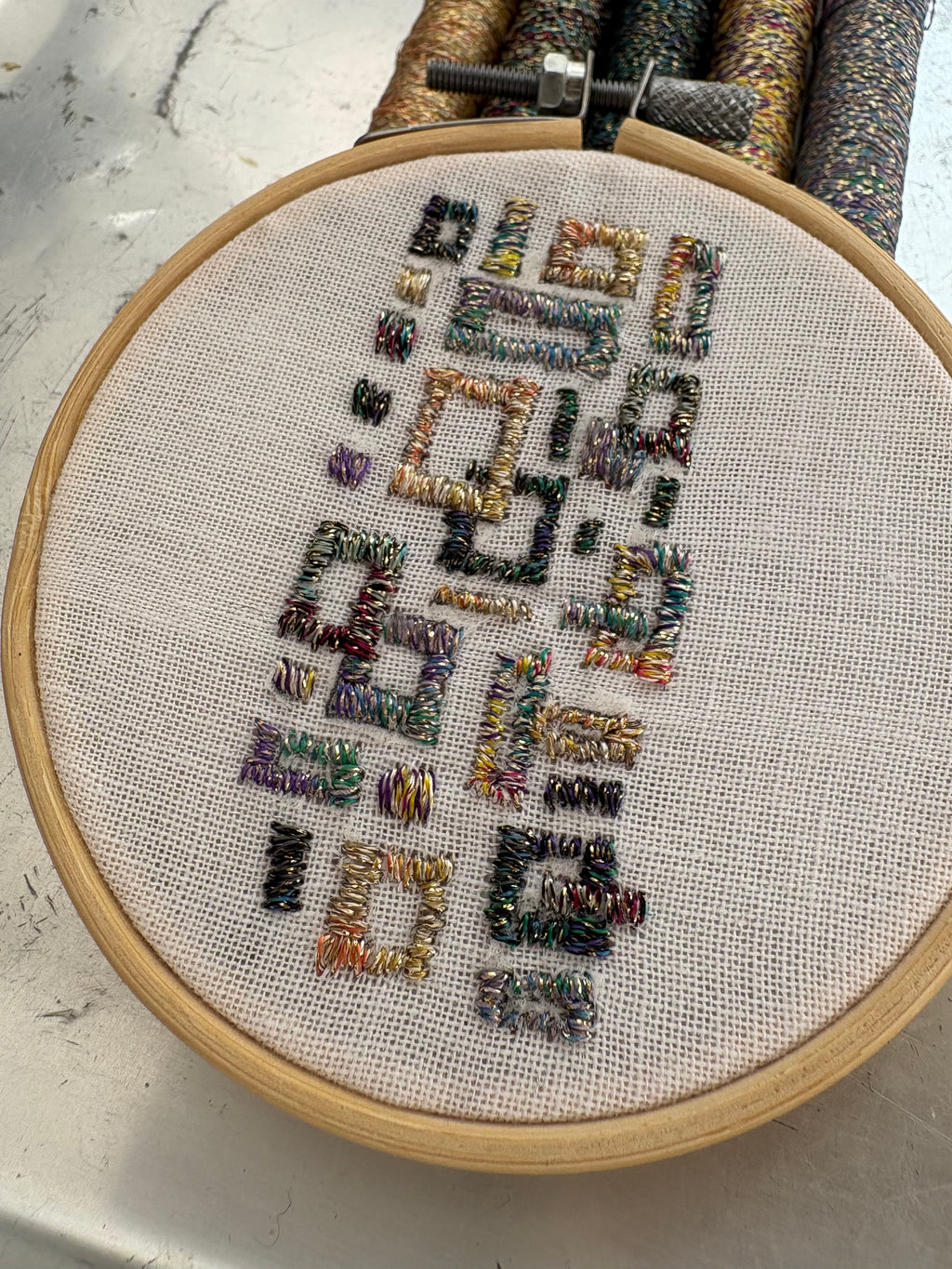 ラメックス段染セット　刺繍サンプル
