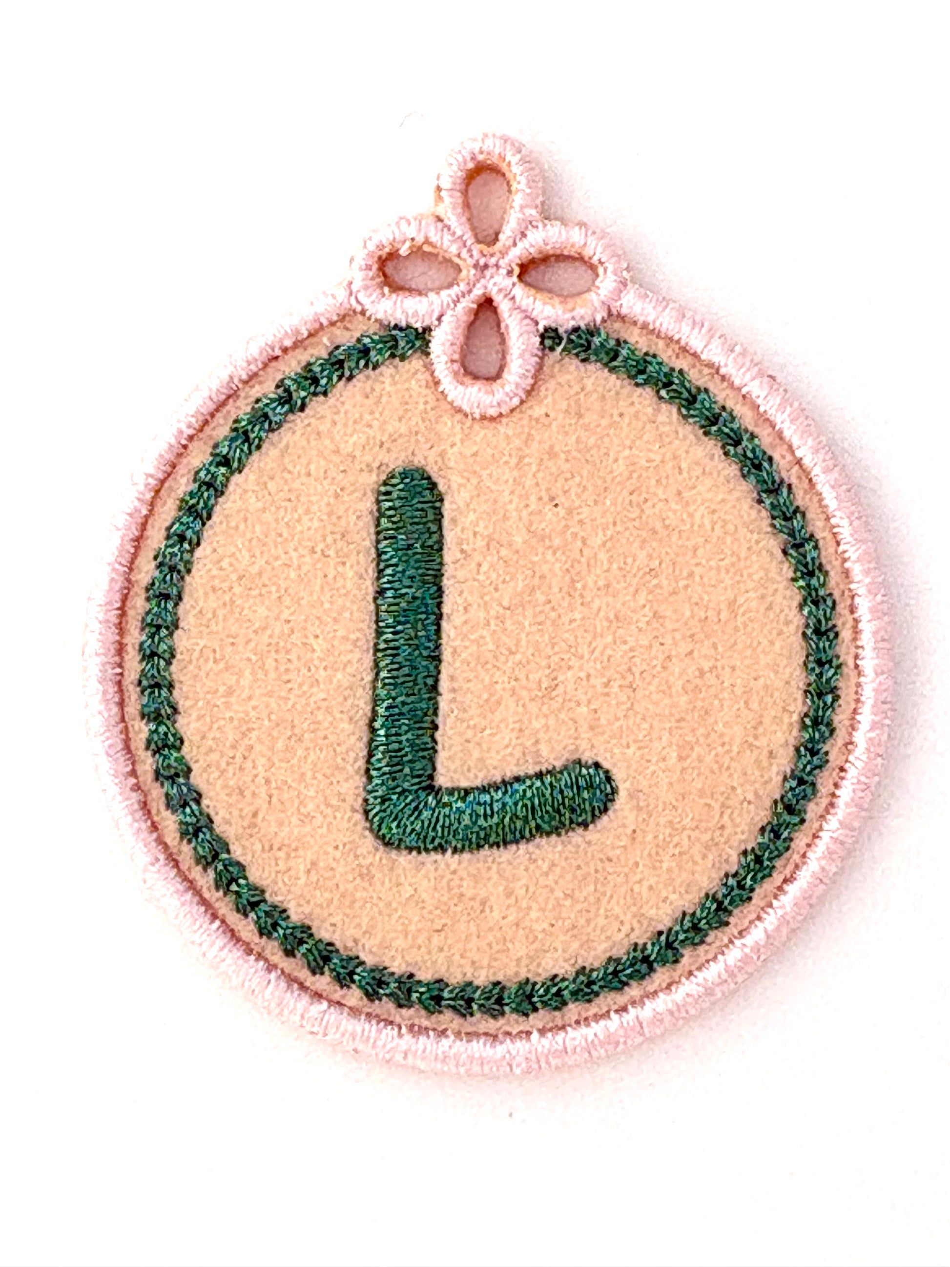 ミシン刺繍糸 ALカラー（緑）刺繍サンプル　エンゼルキング