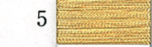 5分（細番手）金銀糸 　工業用細手メタリックミシン刺繍糸　5000m