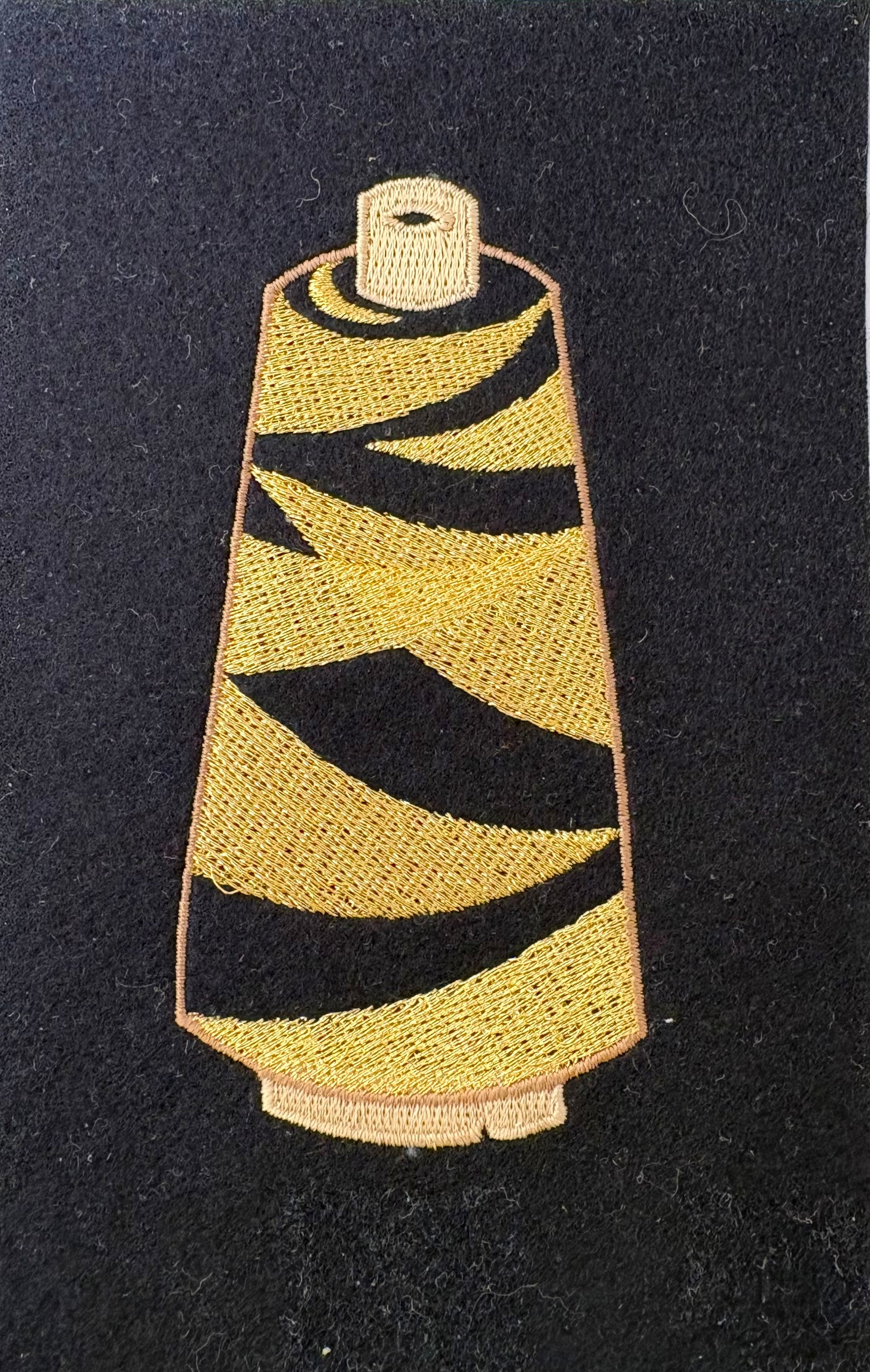 ミシン刺繍糸 金銀糸　刺繍作品　エンゼルキング