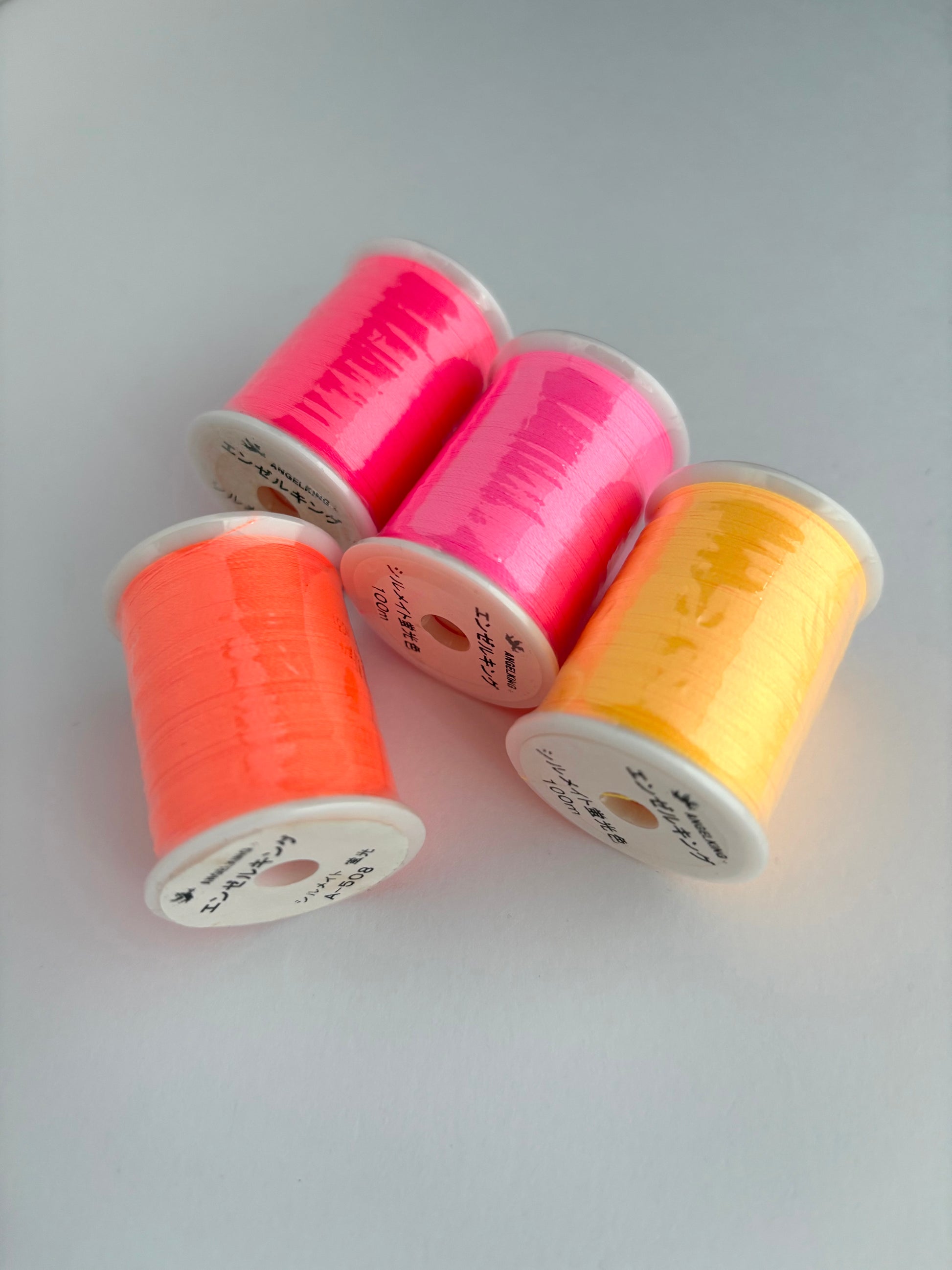 Silmate Fluorescent Colors (Spool) 100m Polyester Machine Embroidery Thread Small Spool