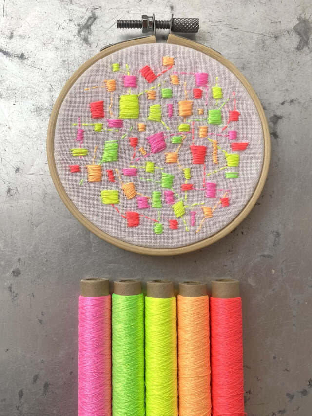 Neon Color Set (Popular for accents, fluorescent embroidery floss)