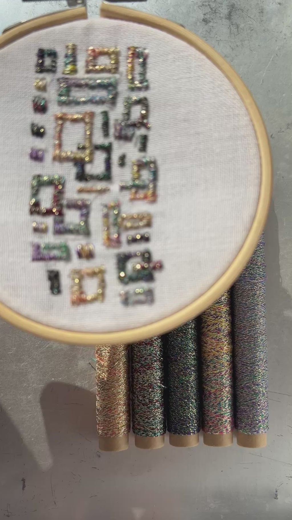 ラメックス段染セット　刺繍サンプル動画