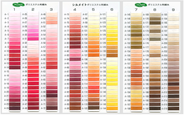 Silmate 120d/2 (standard thickness) Industrial Polyester Machine Embroidery Thread 2000m [Choose your color number]