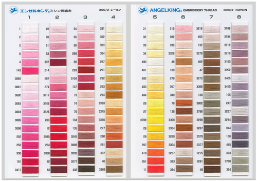 300d/2 Rayon Sample Book (Thick, Single-Ply Rayon Yarn)