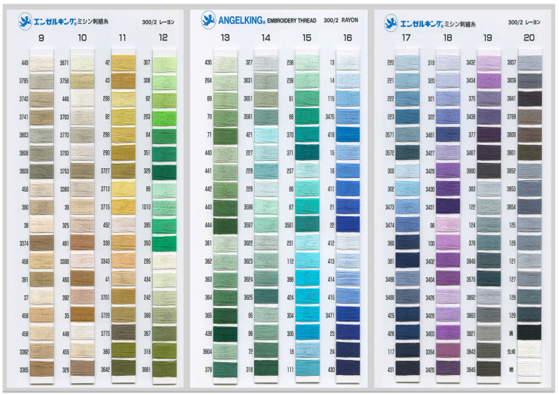 300d/2 Rayon Sample Book (Thick, Single-Ply Rayon Yarn)