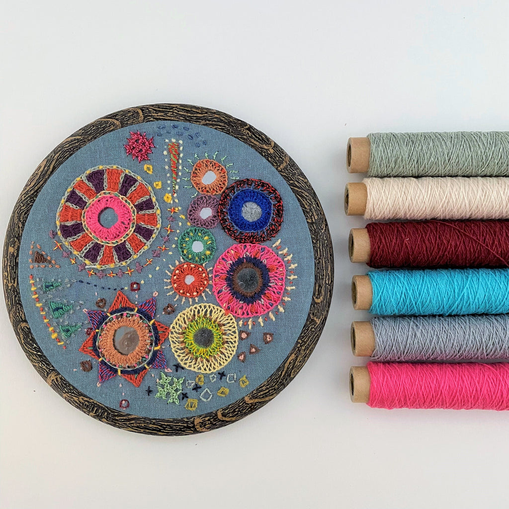 Recommended set for embroidery beginners: 50m x 5 colors (half size)