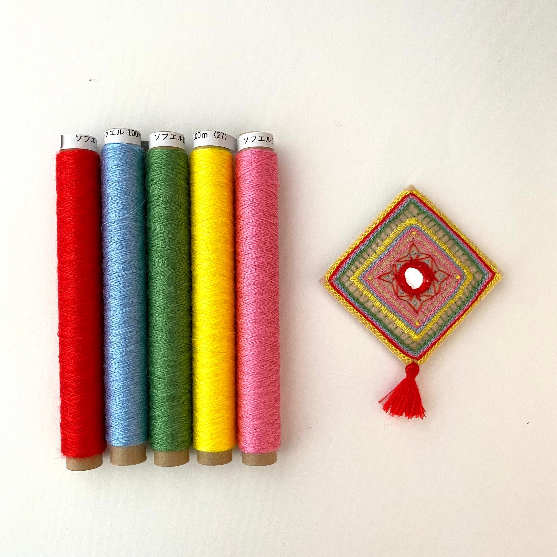 春カラー刺繍糸　ソフエルセット