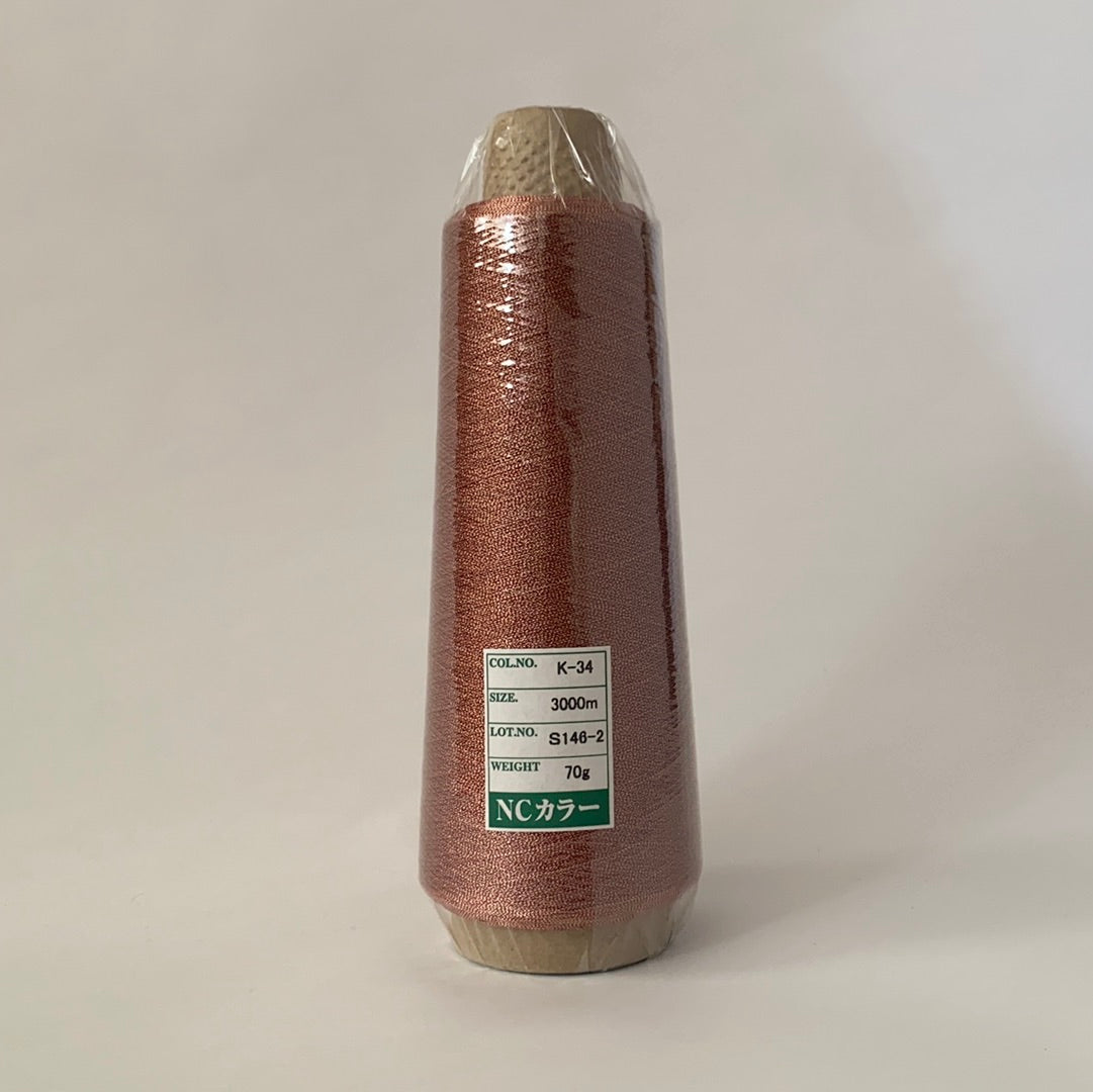 Industrial Metallic Embroidery Thread (Gimped) NC Color Gimped 3000m