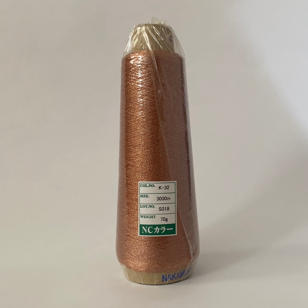 Industrial Metallic Embroidery Thread (Gimped) NC Color Gimped 3000m