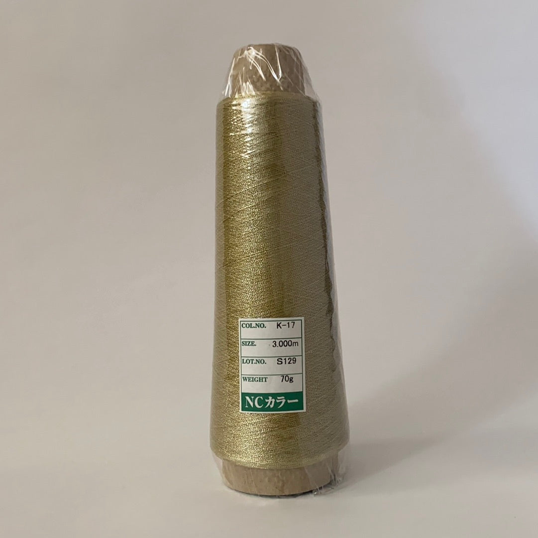 Industrial Metallic Embroidery Thread (Gimped) NC Color Gimped 3000m