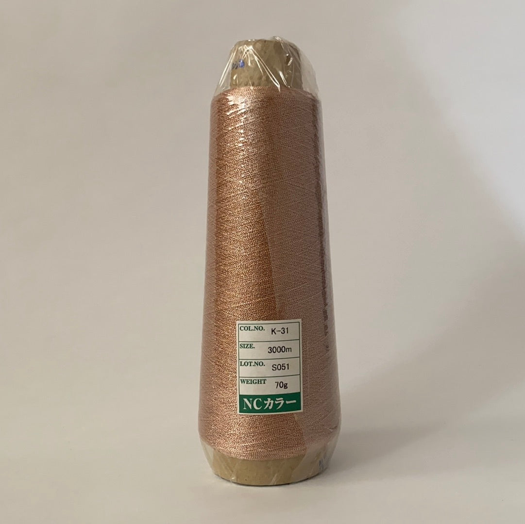 Industrial Metallic Embroidery Thread (Gimped) NC Color Gimped 3000m