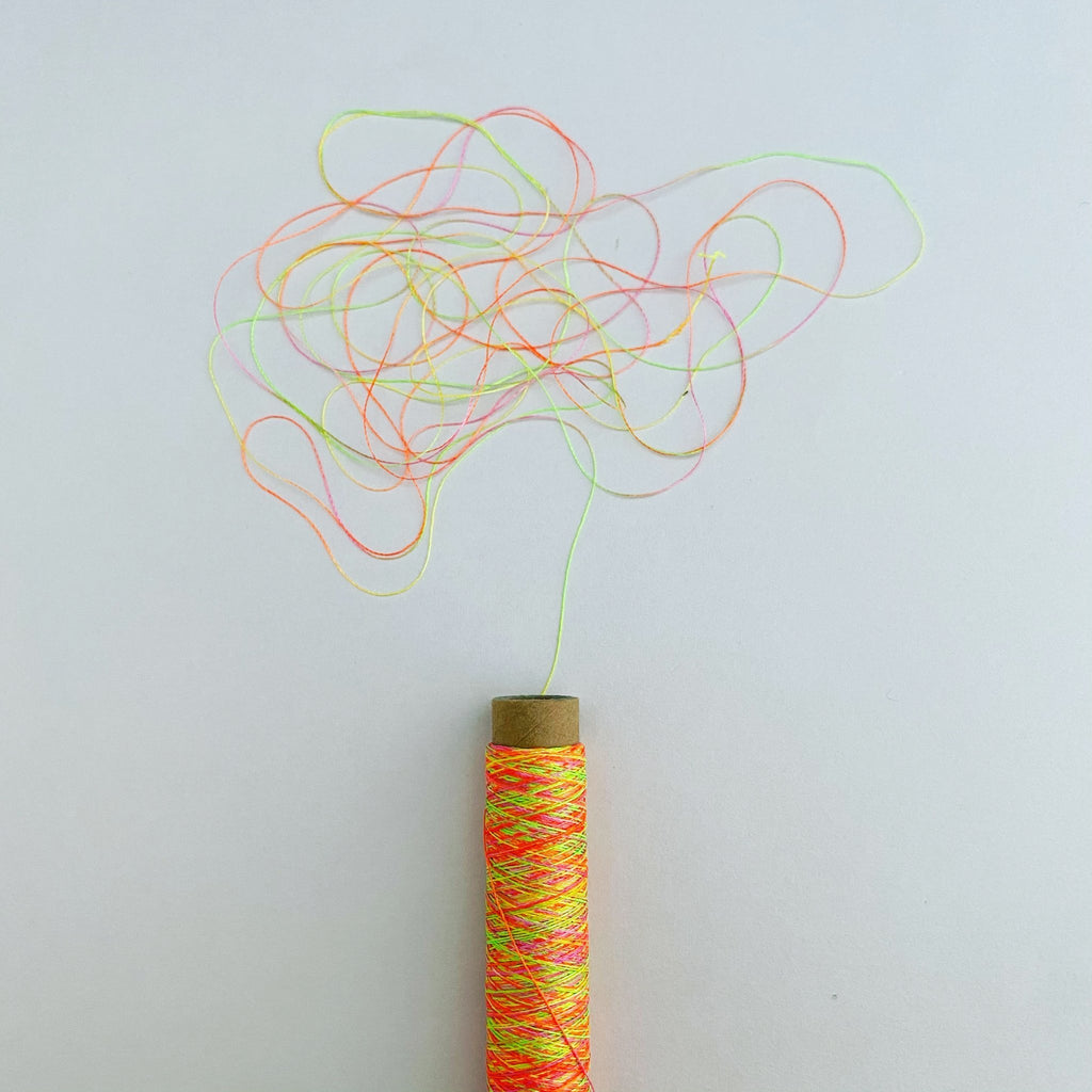 Silmate Multi-color Fluorescent Thread, Cigarette-wound, 100m