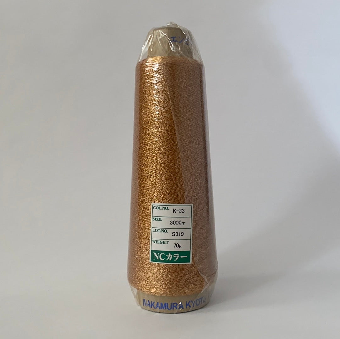 Industrial Metallic Embroidery Thread (Gimped) NC Color Gimped 3000m