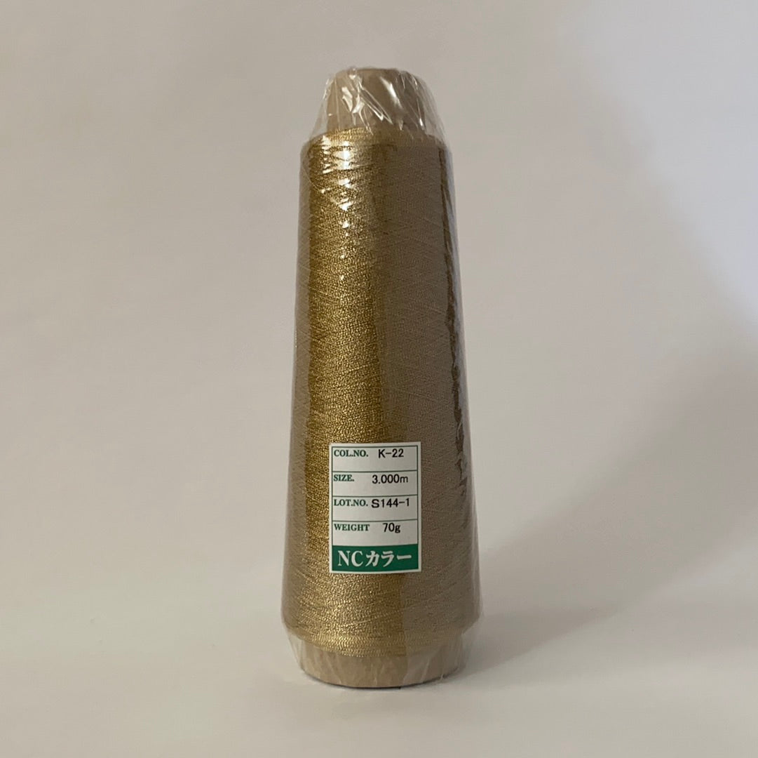 Industrial Metallic Embroidery Thread (Gimped) NC Color Gimped 3000m