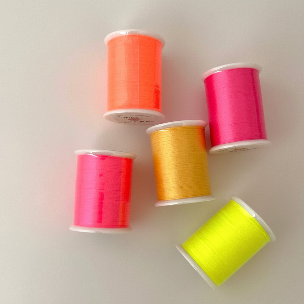 Silmate Fluorescent Colors (Spool) 100m Polyester Machine Embroidery Thread Small Spool