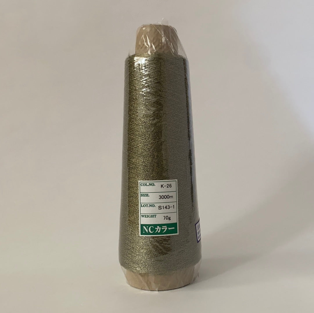 Industrial Metallic Embroidery Thread (Gimped) NC Color Gimped 3000m