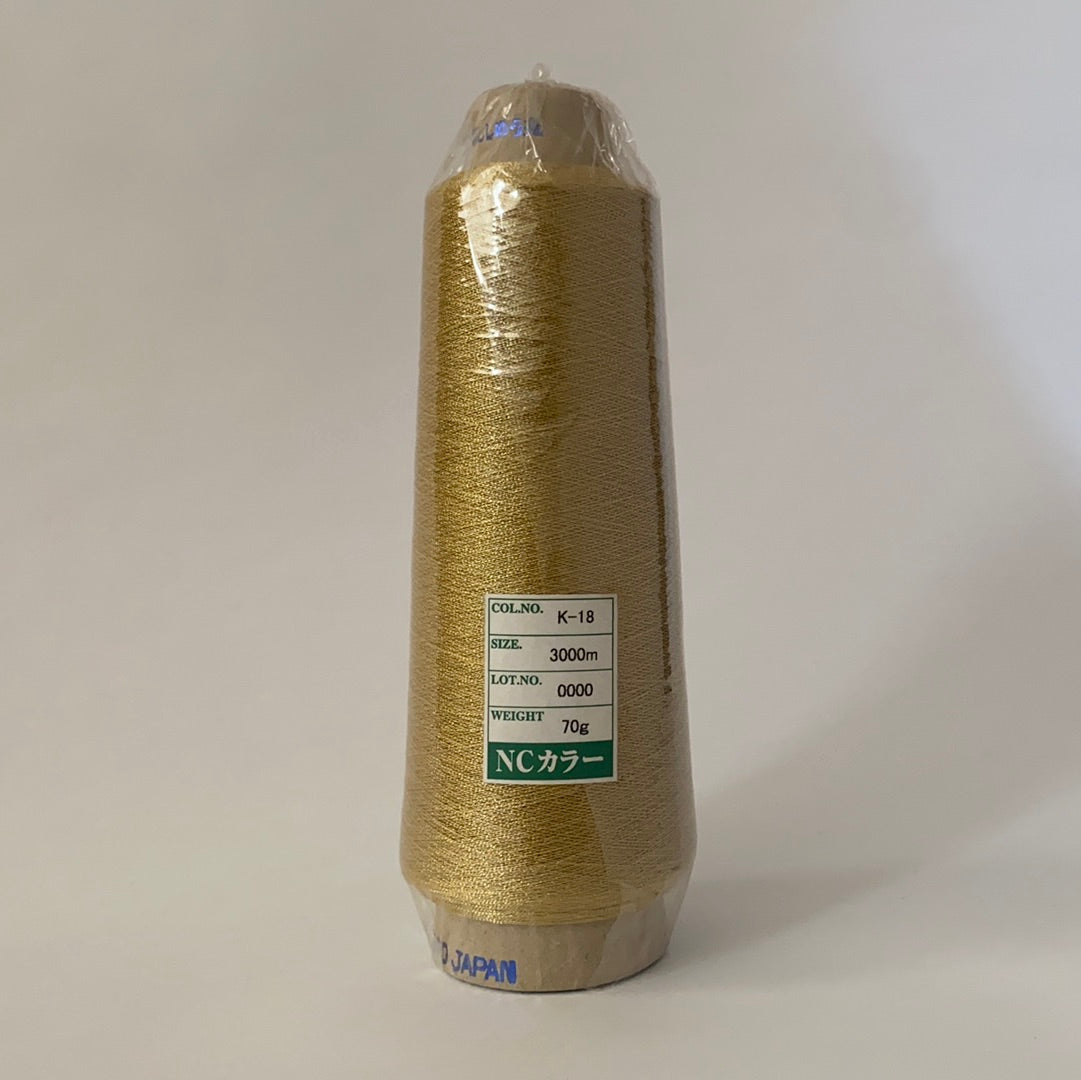 Industrial Metallic Embroidery Thread (Gimped) NC Color Gimped 3000m