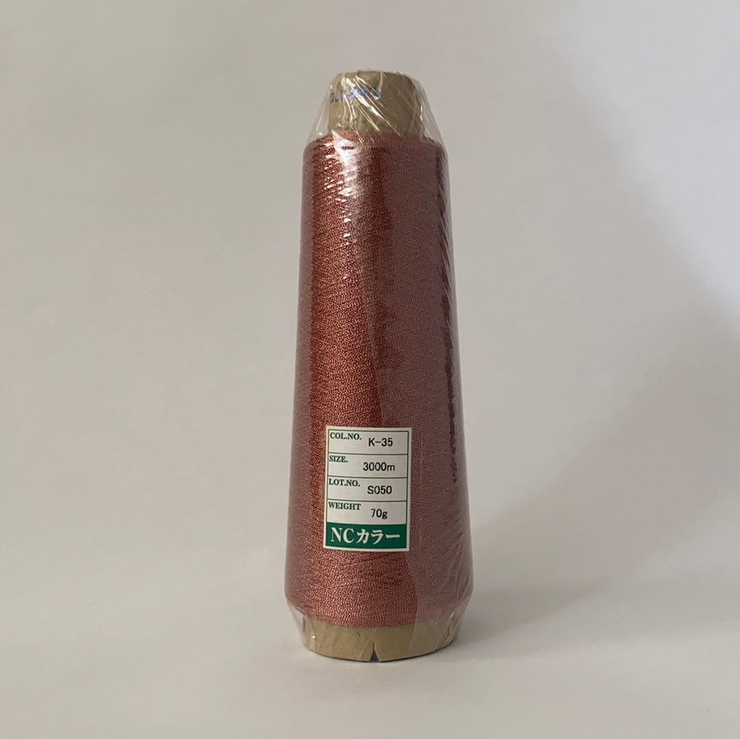 Industrial Metallic Embroidery Thread (Gimped) NC Color Gimped 3000m