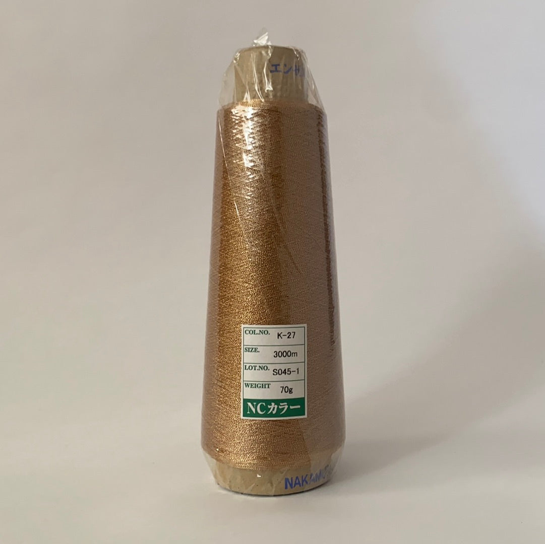 Industrial Metallic Embroidery Thread (Gimped) NC Color Gimped 3000m