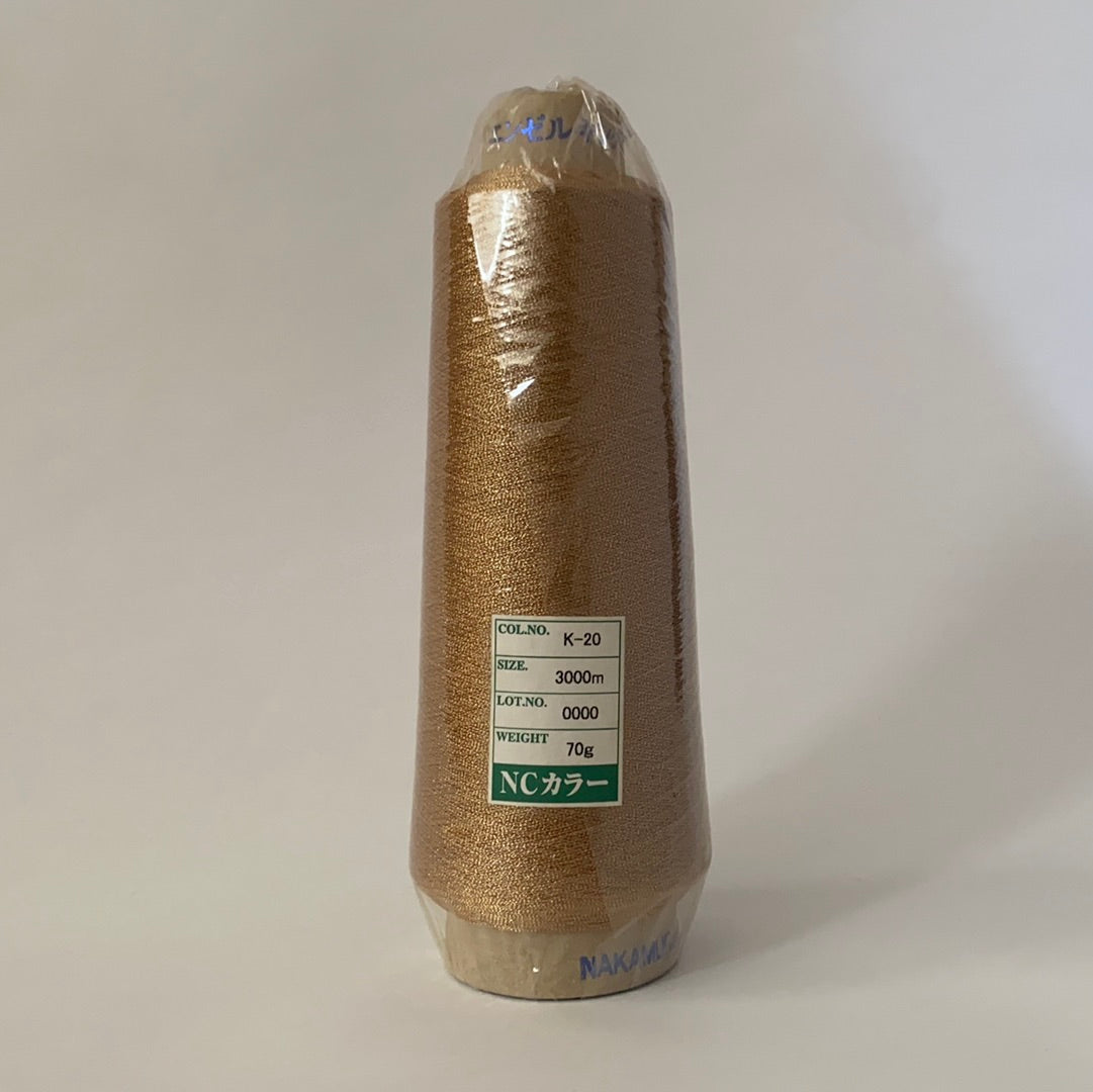 Industrial Metallic Embroidery Thread (Gimped) NC Color Gimped 3000m