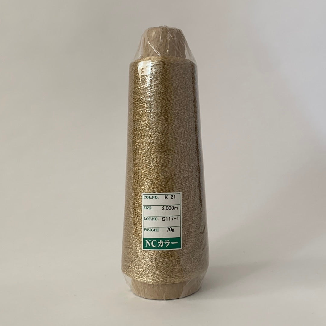 Industrial Metallic Embroidery Thread (Gimped) NC Color Gimped 3000m
