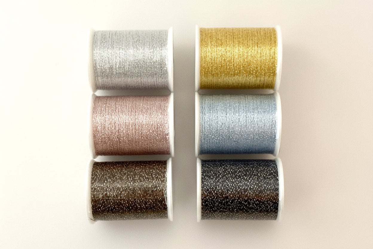 ラメエース【駒巻】刺繍・縫製・ステッチなど幅広く使えるラメ糸