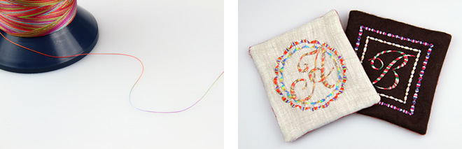 複数の色合いを1本で楽しめる刺繍糸 シルメイトマルチ